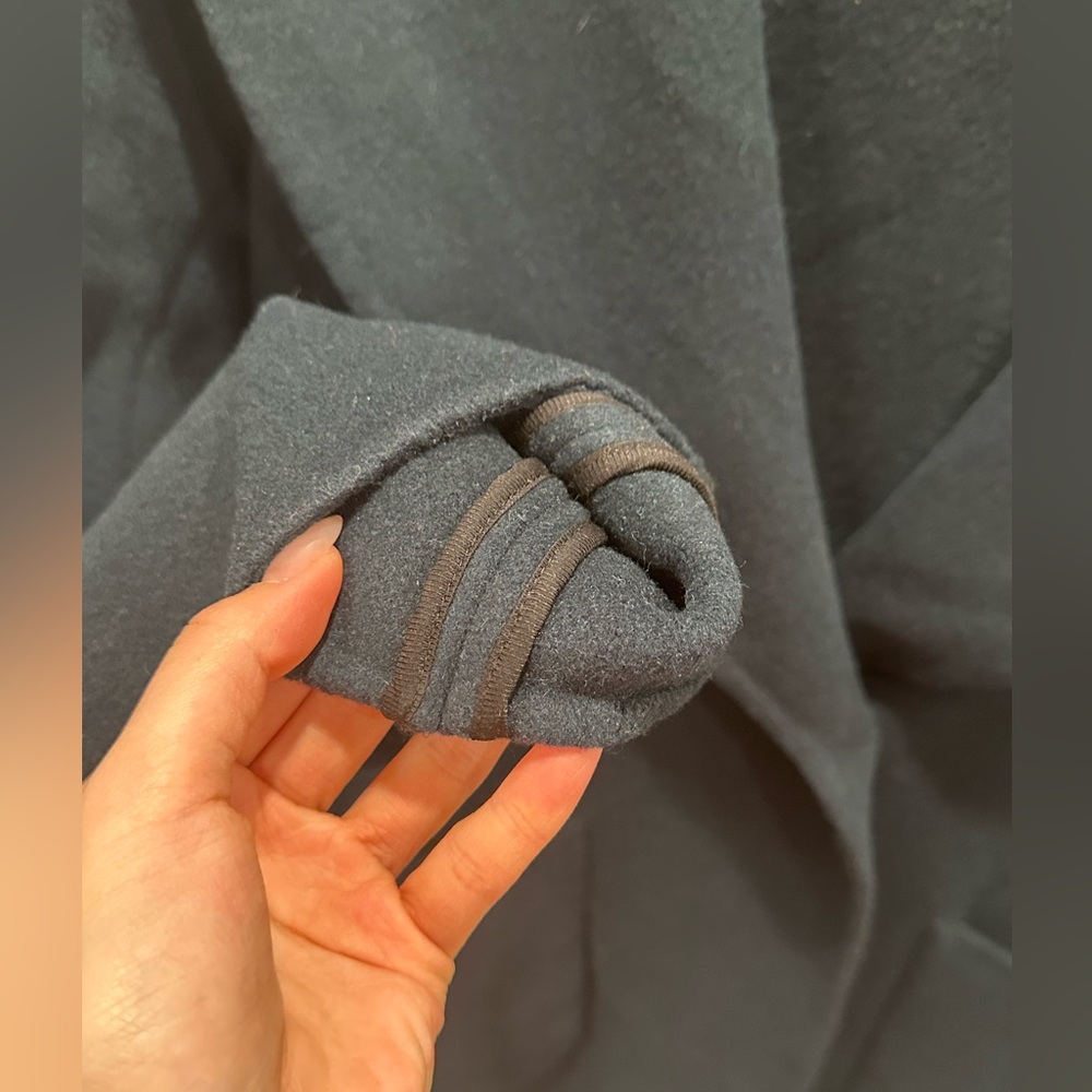 Club Monaco Long Wool Wrap Coat Deep Forest Green Size M/M - Picture 12 of 16